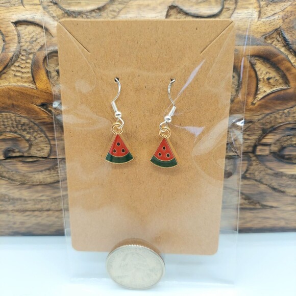 Watermelon Earrings Summer Spring Food Earrings Y2k - Picture 2 of 2